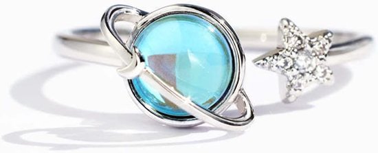 Ringen voor vrouwen ring angst roterende planeet zilveren open ring instelbaar
