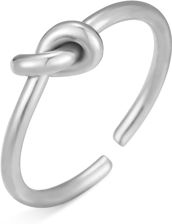Ringen voor vrouwen voor altijd oneindige knopen, liefdesringen voor koppels, voor altijd verstelbare ringen van roestvrij staal, vriendschapsgeschenken sieraden