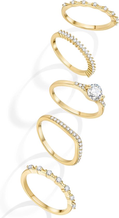 Ringen vrouwen ring goud zilver dames 14k vergulde waterdichte gouden ringen set statement stapelbare verlovingsring trouwringen duimring vingerring hypoallergeen voor vrouwen