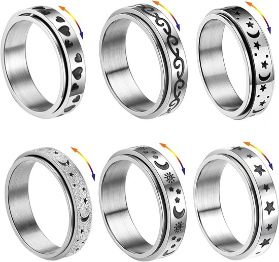 Ringenset heren spinner ringen voor vrouwen fidget band ringen voor vrouwen mannen