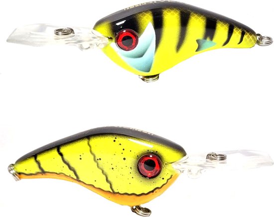 River7 MD Two Tone Crankbait | 6cm | 17g Fluoro Perch 6cm van River7