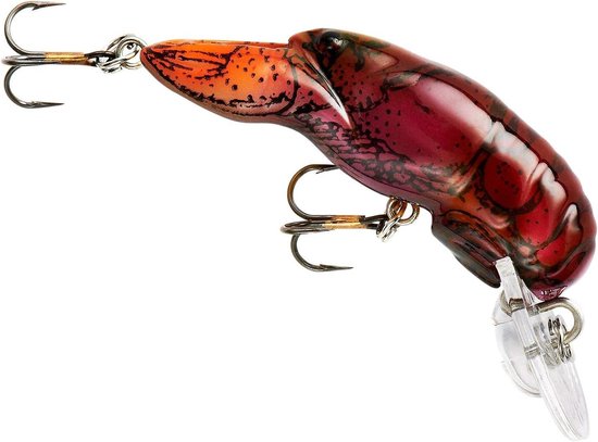 Rivierkreeft Crankbait - Kunstaas Vissen - Vissen Vangen - Realistische Kreeft Imitatie - 1 1/2 inch - Vlammende Junebug