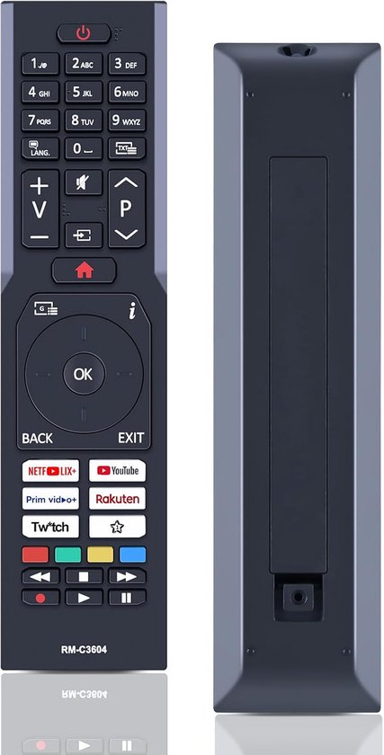 RM-C3604 TV Replacement Remote Control Compatible with JVC LT-32VF5105 LT-40VF3001 LT-43VF5105 LT-43VU2201 LT-43VU2255 - ShopVlot