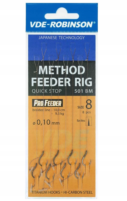 Robinson Method Feederhaak met prikstop - Maat 12 - 8 st van Merkloos
