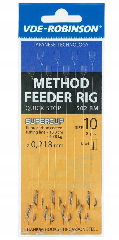 Robinson Method Feederhaak met snelstop - maat 6 - 8 stuks van Robinson