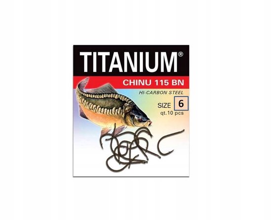 Robinson Titanium Chinu 115 BN Haken Maat 6 - 10 Stuks van Robinson