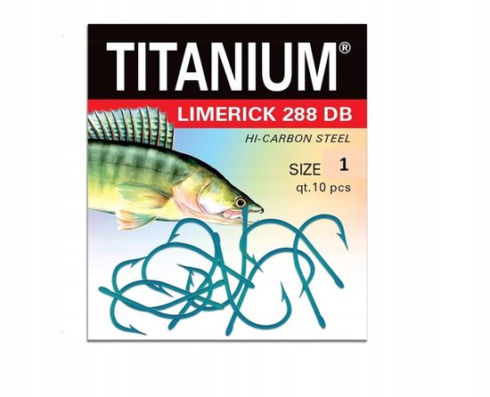 Robinson Titanium Limerick Haken - Maat 1 (10 stuks) van Merkloos