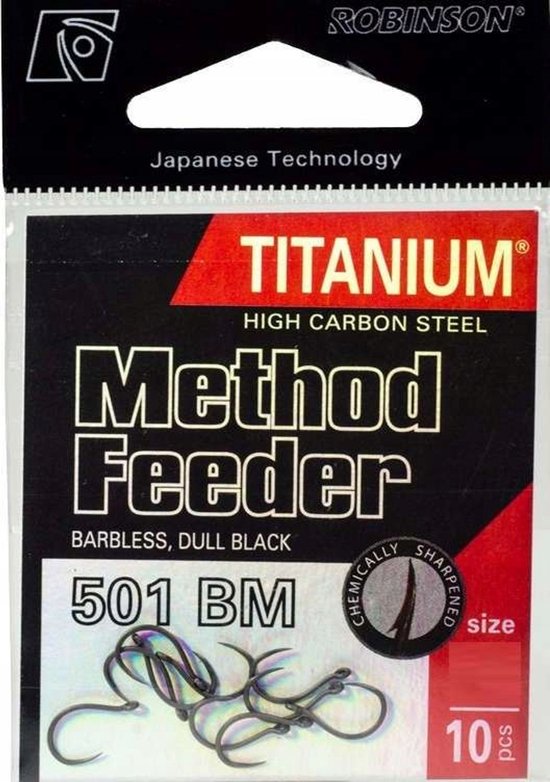Robinson Titanium Method Feederhaak 501 Maat 6 - 10 stuks van Merkloos