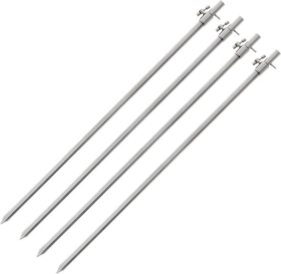 roestvrij stalen bankstick Large 50-90cm hengelhouder en hengelsteun