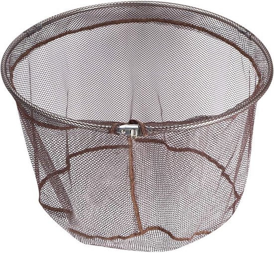 Roestvrijstalen Draagbaar Vliegvissen Schepnet Hoofd Dip Net voor Outdoor Vissen van Merkloos