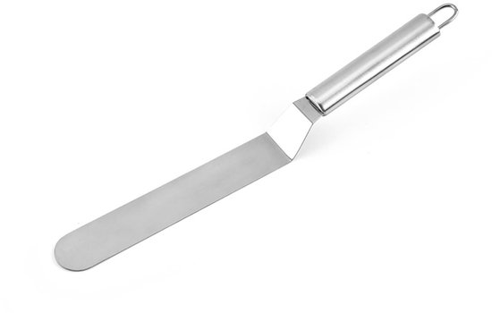 Roestvrijstalen gebogen spatel voor cake-glazuur, bakgereedschap voor cupcakes