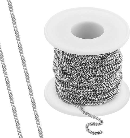 Roestvrijstalen Ketting Gereedschap met Spoel, 10 meter Lange Ketting voor DIY Sieraden, Armband Maken en Creatieve Projecten van Merkloos