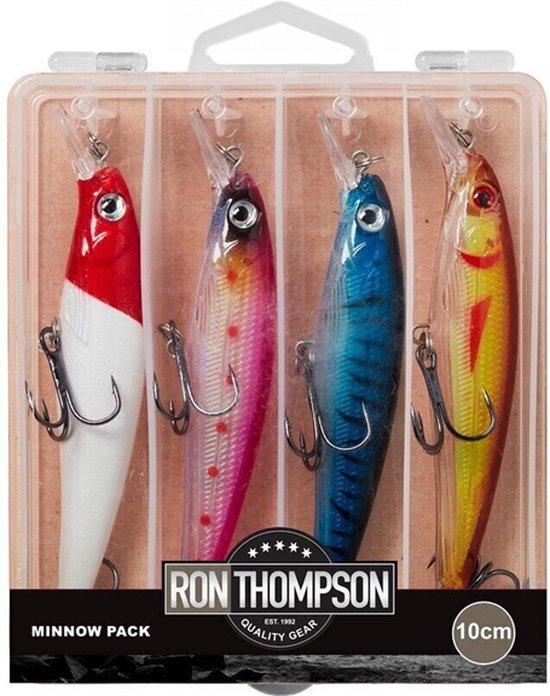 Ron Thompson Minnow Pack 10cm Inclusief Box (4 pcs) van Ron Thompson