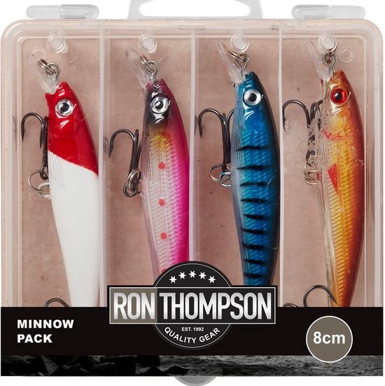 Ron Thompson Minnow Pack 8cm Inclusief Box (4 pcs) van Ron Thompson