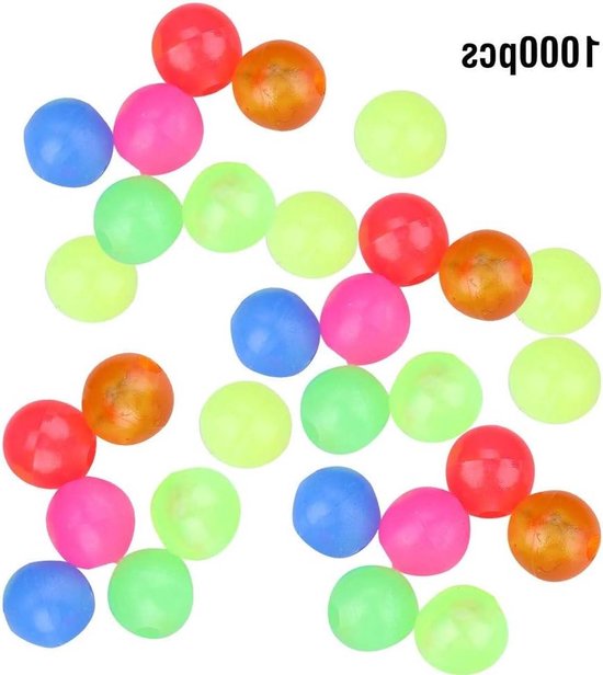 Ronde Plastic Lichtgevende Vissen Kralen - Outdoor Nacht Vissen Gereedschap - Aas Accessoires (1000 stuks/doos) van Merkloos