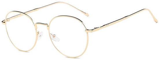 Ronde Retro Metalen Frame Clear Lens Glas Vintage Bril Clear Lens Bril