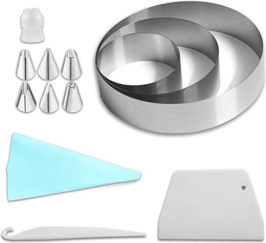 Ronde Taartvormset voor Diverse Desserts en Taarten - Bakset met Uitgebreide Opties . van Merkloos