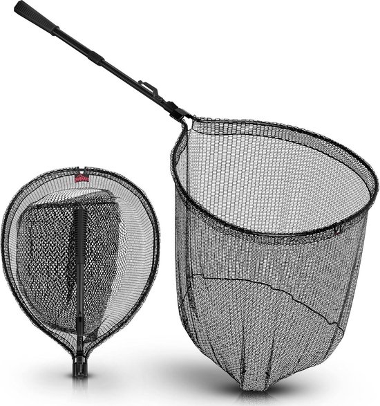 Roofvis schepnet 115 m voor hoge mobiliteit - vissen met rubber bekleed visnet - hengelschepnet ondervangnet met rubber bekleed - Paradox Fishing van Paradox Fishing