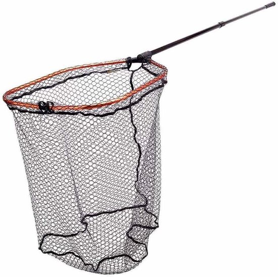 Roofvis Schepnet - Vangnet Vissen - Roofvissen Landen - Opvouwbaar Frame - 65x50x70 cm - Zilver
