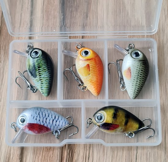 Rospo outdoor - Set van 5 Mini Crankbaits Kunstaas roofvissen-type2- van Merkloos