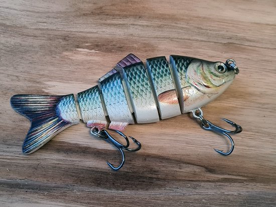 Rospo outdoor - Swimbait-Zesdelig - karper - 10 cm- 20 gram met 2 dreggen. van Rospo