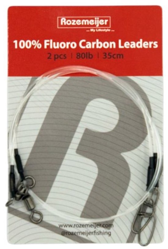 Rozemeijer 100% Fluoro Carbon Leaders 45kg 35cm van Merkloos