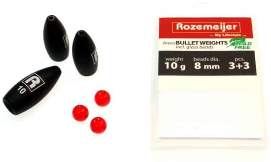 Rozemeijer Bullet Weights Incl Glasparels Black / 10g