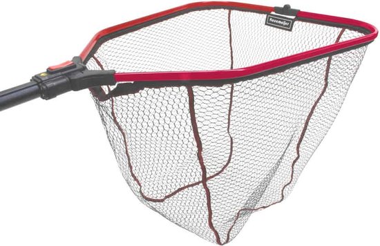 Rozemeijer - Folding Trap DLX Rubberized Net - Schepnet 70 x 60 cm - Steel 100 cm van Rozemeijer