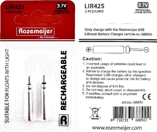 Rozemeijer LIR425 Lithium Battery Pack van Rozemeijer