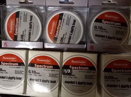 Rozemeijer Spectrum Dropshot & Jigging Braid 0,09mm - 125m - 5,5kg - 12lbs van Rozemeijer