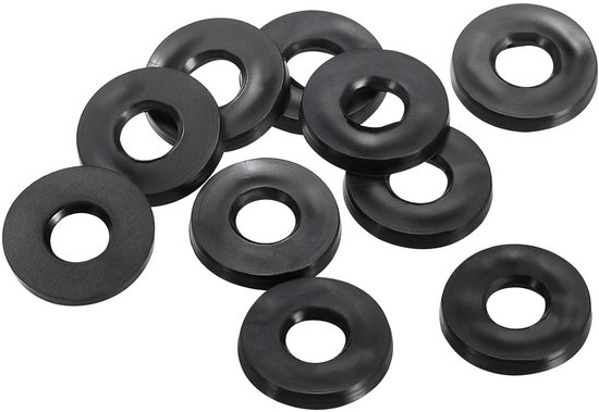 Rubber Flat Washers 5mm ID, 11mm AD, 1.6mm Dikke Sealing Ringen voor Kranen, Slangen en Montagebouten - Verpakking van 10 Stuks