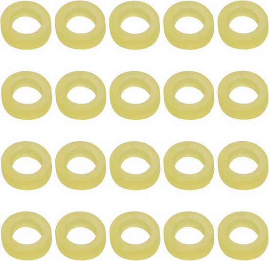 Rubber Pellet Ties voor Vissen - Bait Bands voor Rode Wormen, Deeltjes en Karpervissen - Geel 4x6mm