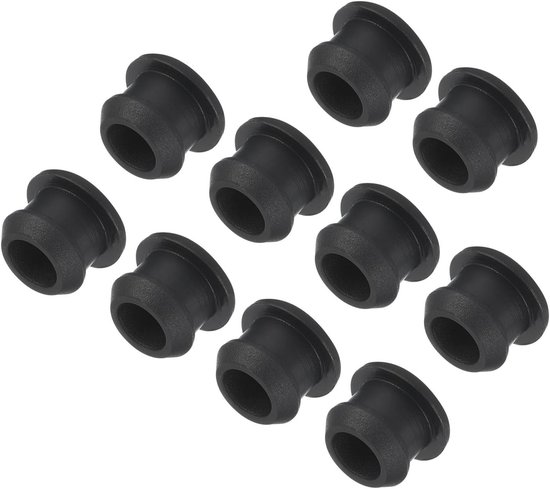 Rubber Stopper voor Gaten - Set van 10 Doppen, Siliconen Afdekkappen, Waterdichte Sealing Caps, Diameter 10 mm, Zwart, Ideaal voor Keuken en Doe-Het-Zelf Projecten