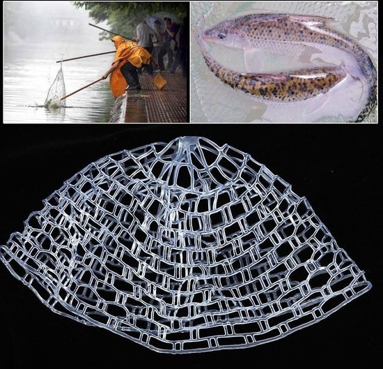 Rubber Visnet Outdoor Vliegen Vissen Landing Net Clear Rubber Vervanging Mesh Bag - Best Life Outdoor Gear. van Merkloos