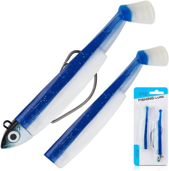 Rubber vissen met jigkop: Kies uit 9 cm, 25 g, 9 cm, 15 g, 7 cm, 10 g of 7 cm, 5 g - Perfecte aas voor snoek en baars, set met rubberen visaas