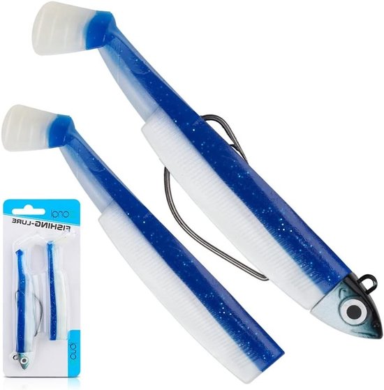Rubber vissen met jigkop voor het vangen van snoeken en baars, keuze uit 7 cm en 9 cm, ideaal voor het vissen met kunstaas