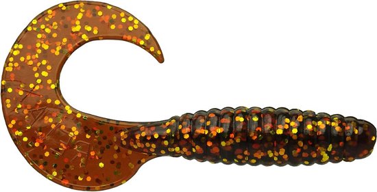 Rubberen Kunstaas - Twister Aas - Vissen Op Roofvis - Levendige Actie - 125 cm 5 stuks - Motorolie Glitter