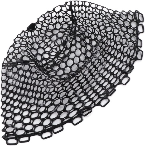 Rubberen Visnet Draagbaar - Groot Wildnet - Hoofdaccessoire Zwart - Zonder Ringen - Duiknet 32 Cm - Diep - Vervangbaar