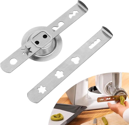 RVS Cookie Attachment met Verbinding Ring - 8 Patroon Spuitmond voor Vleesmolens, Perfect voor Taarten en Koekjes maken