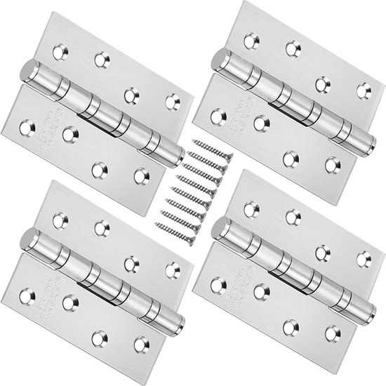 RVS Deurbeslag - Set van 4 | 10x75 cm - Voor Binnen en Buiten | Inclusief 32 Schroeven . van Merkloos