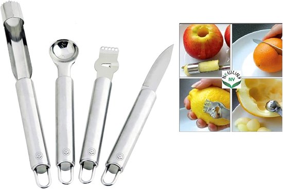 RVS Keukengereedschap 4 in 1 Kitchen Helper Roestvrij staal