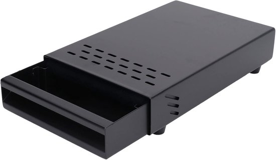 RVS Koffie Afvalbak met Rubber en Klopper voor Espresso en Koffiemolen - Ideaal voor Thuis en Café, 28 x 18 x 5 cm