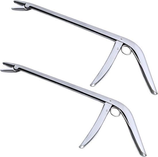 Rvs Vishaak Verwijderaar - 2 Stuks, 28 cm Lange Haak Extractor voor Zoet- en Zoutwater Vissen, Ideaal voor Visgerei van Merkloos
