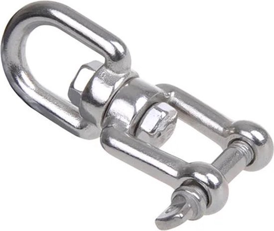 rvs wervel oog-gaffel - draairotol - swivel - draaioog - wartel van Merkloos