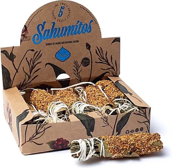 Sagrada Madre Sahumitos Smudge Palo Santo Per 5 In Displaydoos - 18x4x12cm - 18x4x12cm