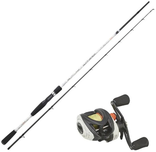Sakura Combo Lumera Casting + SK-CR Baitcaster + Gevlochten Lijn - Maat : 762 Xtra Heavy 2.28m - 14-70g - SK-CR 201T - Gevlochten Lijn Groen 4X 0.20m