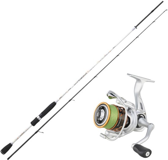 Sakura Combo Lumera Spinning - Molen SK-SR - Gevlochten Lijn Groen 4X - Maat : 702 Medium Heavy - 2.10m - 7-28g - Molen SK-SR 2005FD - Tresse 0.12mm