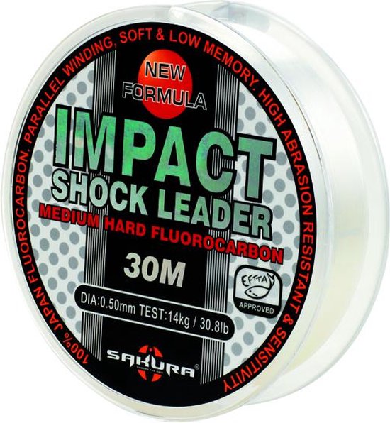 Sakura Impact Shock Leader Flurocarbon 20 M Rood 0.800 mm (64.00 Lbss) van Sakura