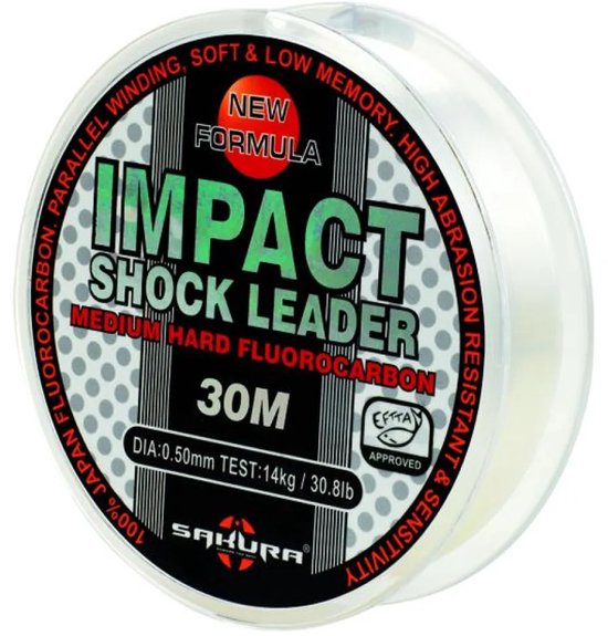 Sakura Impact Shock Leader Flurocarbon 20 M Rood 0.800 mm (64.00 Lbss) van Sakura