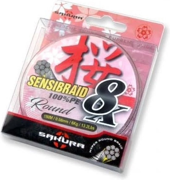 Sakura Sensibraid Smoke 8X Braid (150m) - Maat : 0.06mm